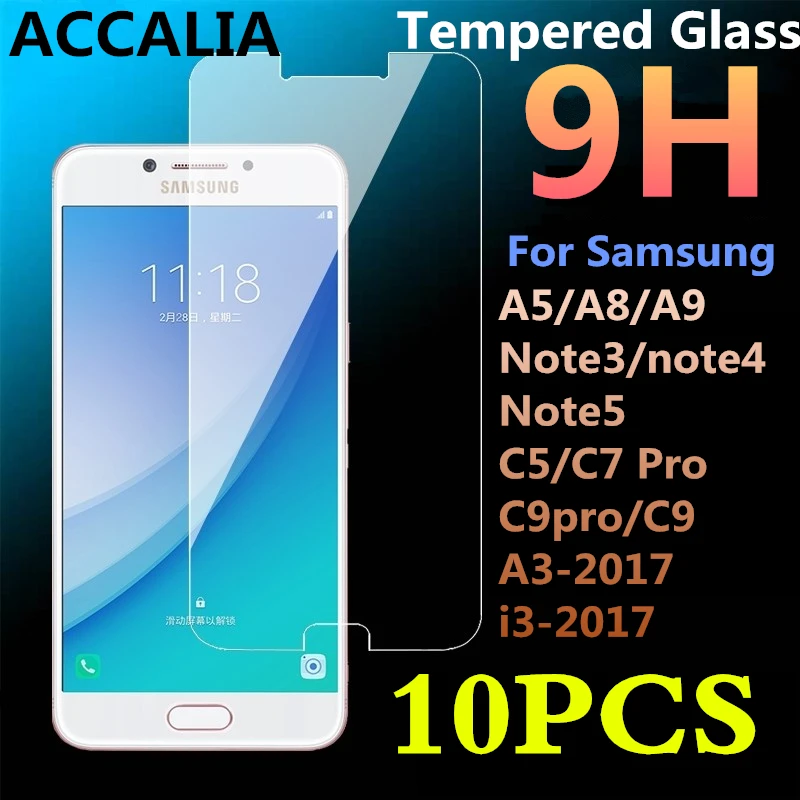 Защитная пленка из закаленного стекла для Samsung Galaxy A5 A8 A9 Note5 note4 3 C5 C7 C9pro C9 A3 i3 2017 10