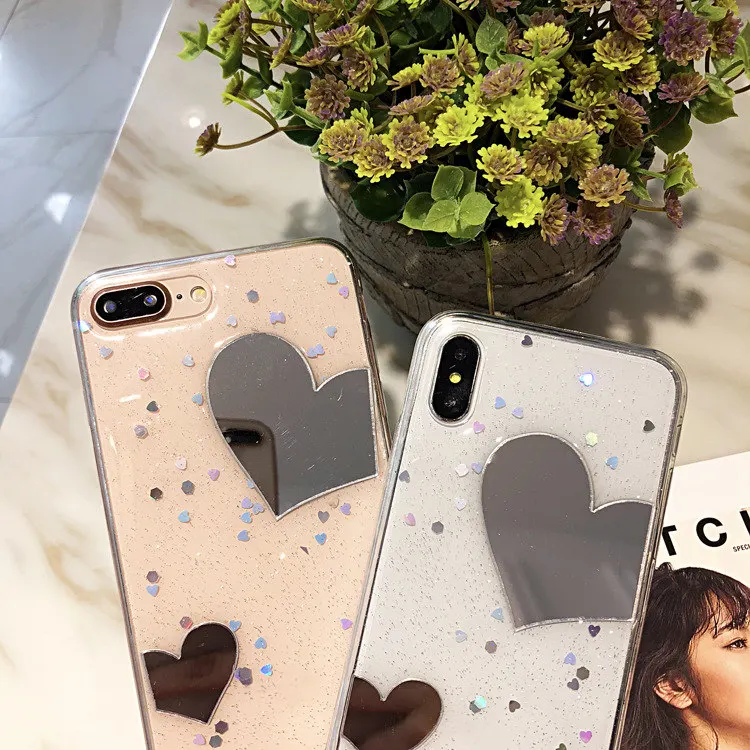 Новый чехол Quicksand love для iphone X XR XS Max Heart образный корпус 8 7 6 6s Plus|Бамперы| |