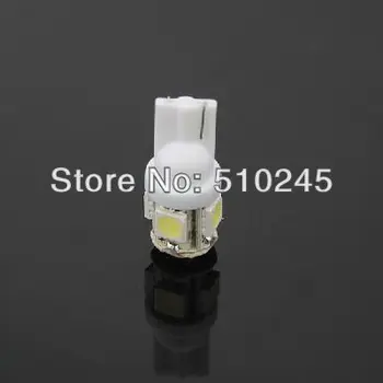 

100X Free shipping Car Auto LED T10 194 W5W 5 led smd 5050 Wedge LED Light Bulb Lamp 5SMD