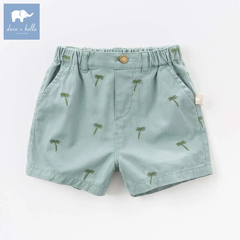 

DB8173 dave bella summer baby fashion green print shorts infant toddler pants children boys casual clothes 1 pc