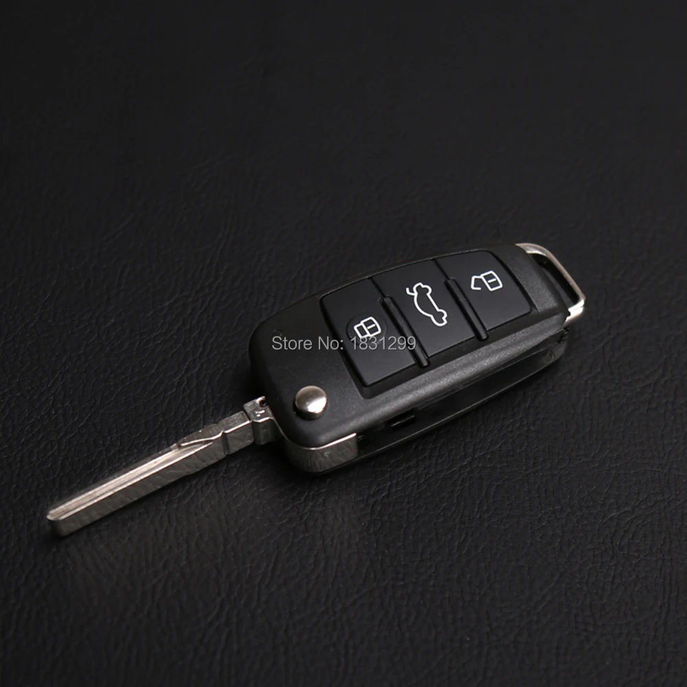 Высококачественный брелок-ключ из кожи для автомобилей типа AUDI A1 A3 A4 A4L A5 A6 A7 A8, 3 кнопки