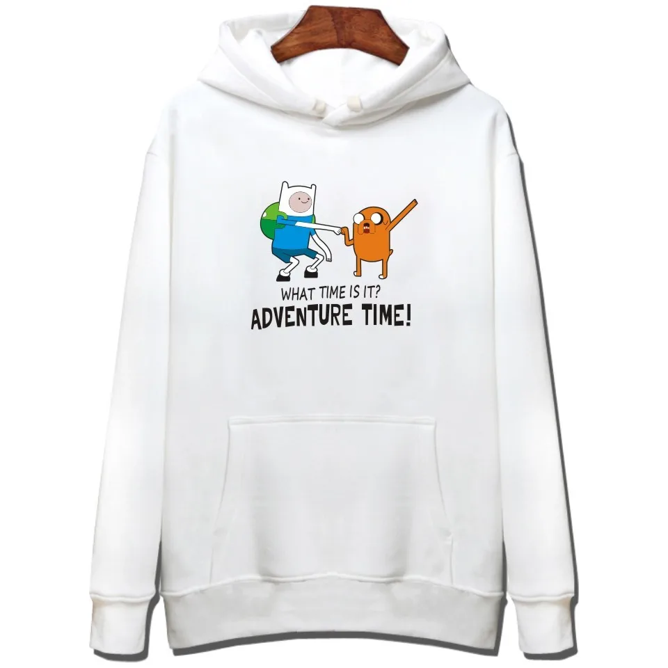 Aikooki Adventure Time/толстовки с капюшоном для мальчиков и девочек; черный свитер; сезон осень-зима; одежда в стиле «хип-хоп», «Harajuku Polluvers»