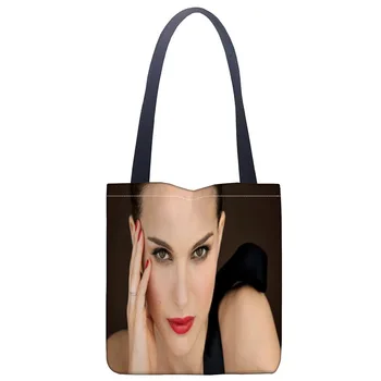 

New Natalie Portman printed canvas tote bag convenient shopping bag woman bag student bag Custom your image