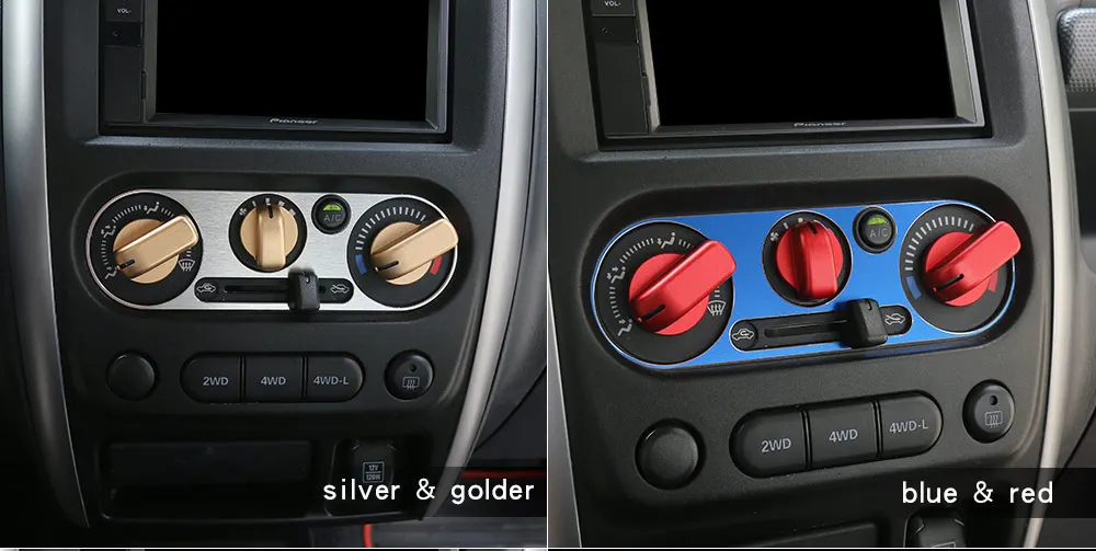 SHINEKA Новейший алюминиевый сплав переключатели переменного тока декоративное покрытие Рамка Кондиционер кнопка переключения крышка Накладка для Suzuki Jimny