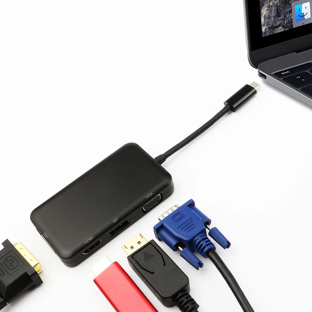 Адаптер разветвитель для порта USB Type C 3 1 DP 4K HDMI DVI 1080P VGA 1080P|Адаптеры Type-C| |