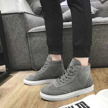 

new Korean version men's board shoes high tide brand plus velvet and cotton thick leisure sports shoes sneakers men loafers men