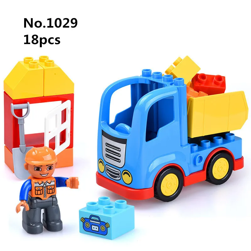 Большой размер Diy строительные блоки Пожарная машина фигурка пожарного совместима с L брендом Duplo Развивающие игрушки для детей подарок для детей - Цвет: No.1029