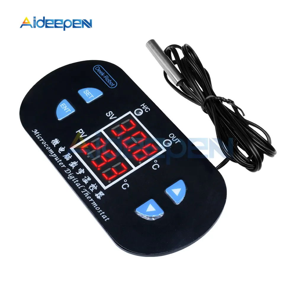Цифровой термостат регулятор температуры светодиодный 12 в пост. Тока 100 240 В 10