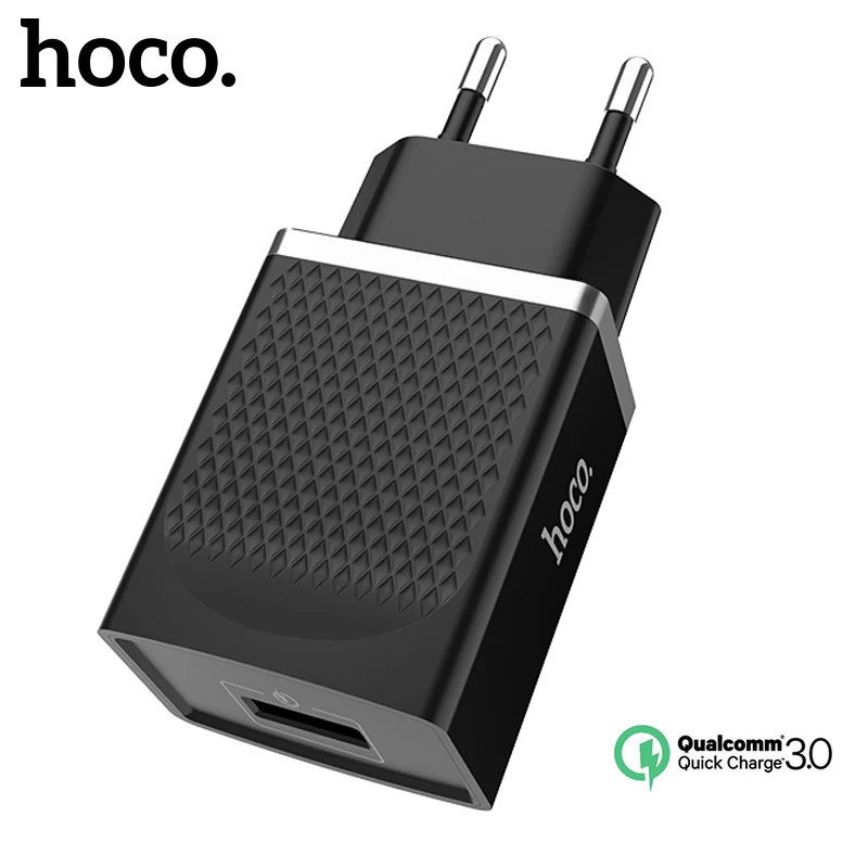 

HOCO 18W Quick Charge 3.0 USB Charger for iPhone Samsung S8 S9 Note 8 9 Qualcomm QC3.0 Mobile Phone Charger Fast Wall Adapter