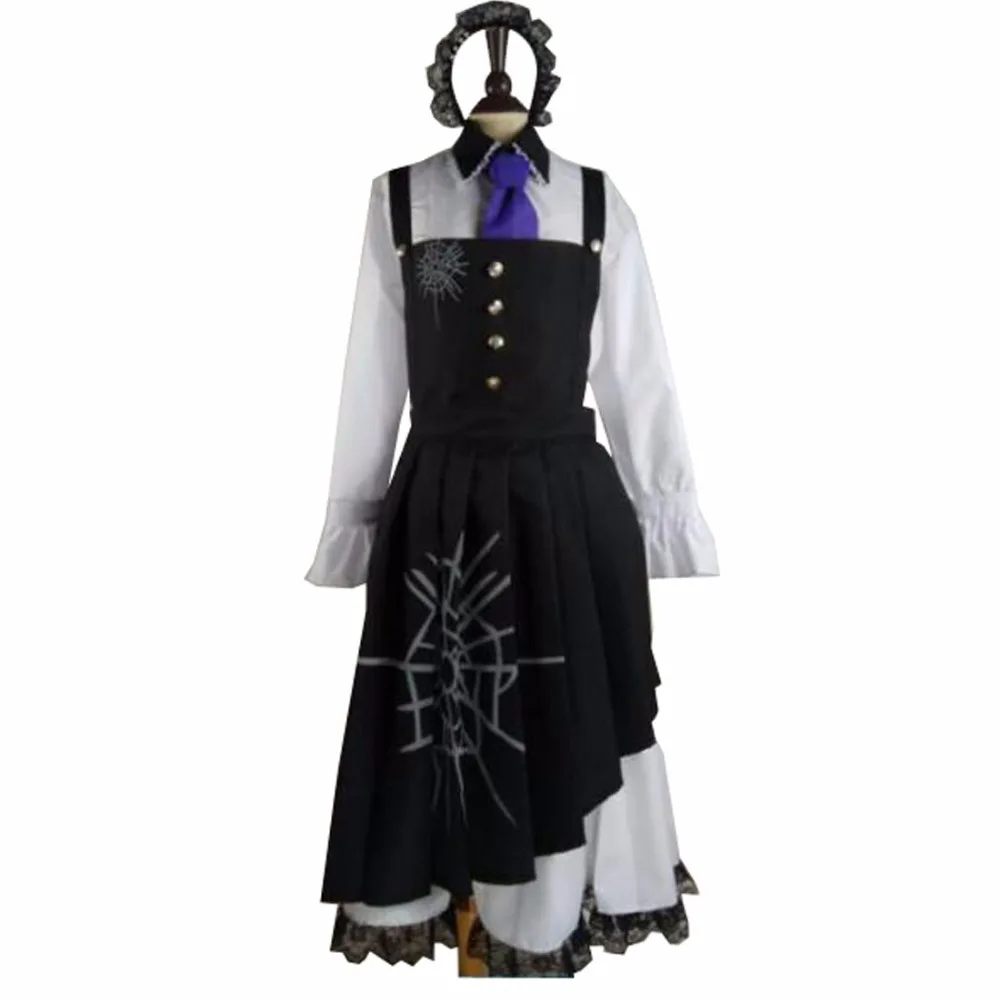 2018 высокое качество Danganronpa V3 убийства гармонии Tojo Kirumi черный белый цвет Платье
