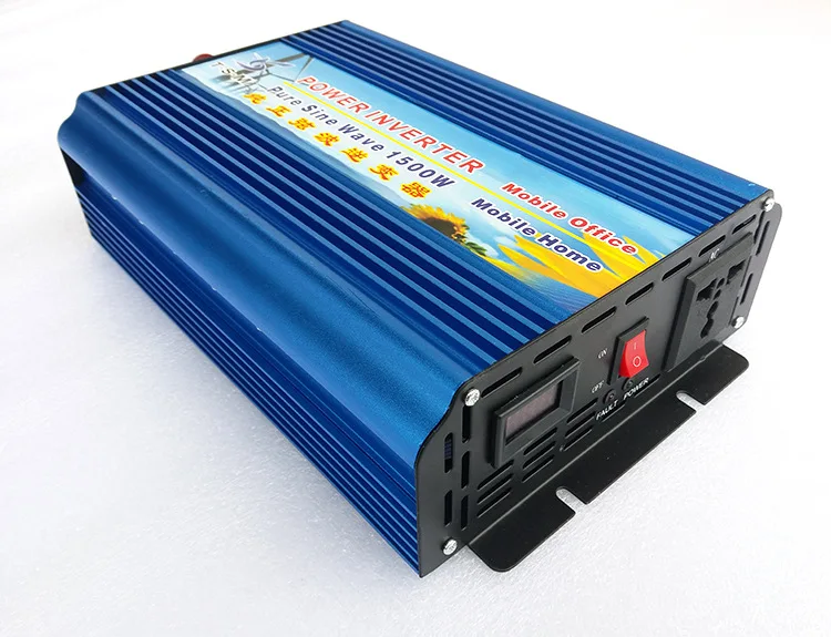 

CE ROHS Approved digital display 1500W DC12V to AC120V 60HZ Pure Sine Wave Power Inverter