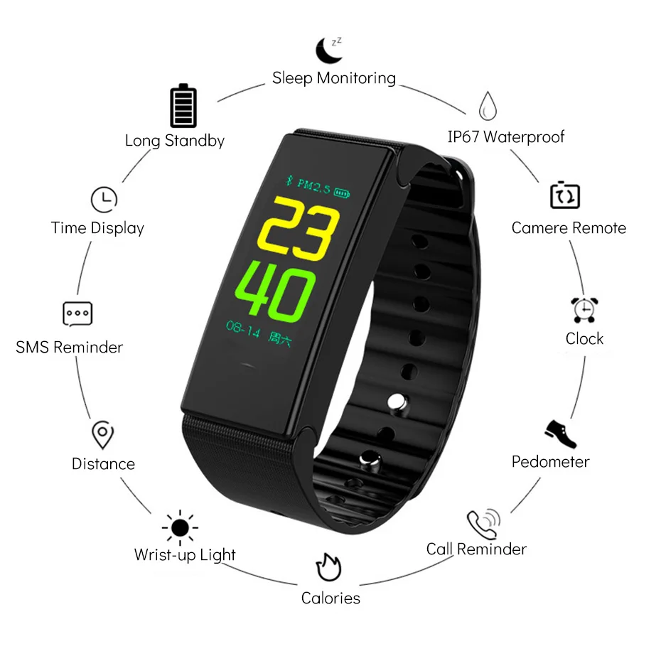 Smart Bracelet Touch Screen Smartband IP 67 Waterproof Smart Bracelet