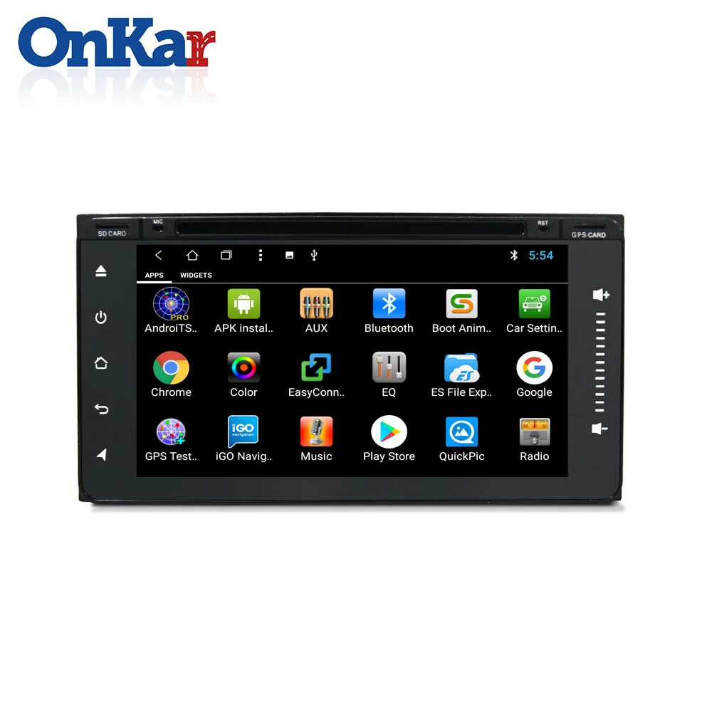 Sale ONKAR 6.95 Inch Car GPS Radio for Toyota Prado Fortuner Yaris Rav4 With DVD CD Player Android 8.1 RAM 2GB ROM 32GB Mirror Link 1