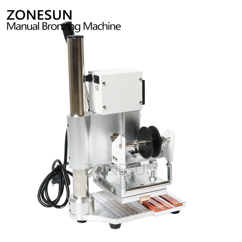 ZONESUN ZS-100 двойного назначения ручной логотип горячего тиснения фольгой машина для тиснения тепла пресс машина для ПВХ карты кожи и бумаги