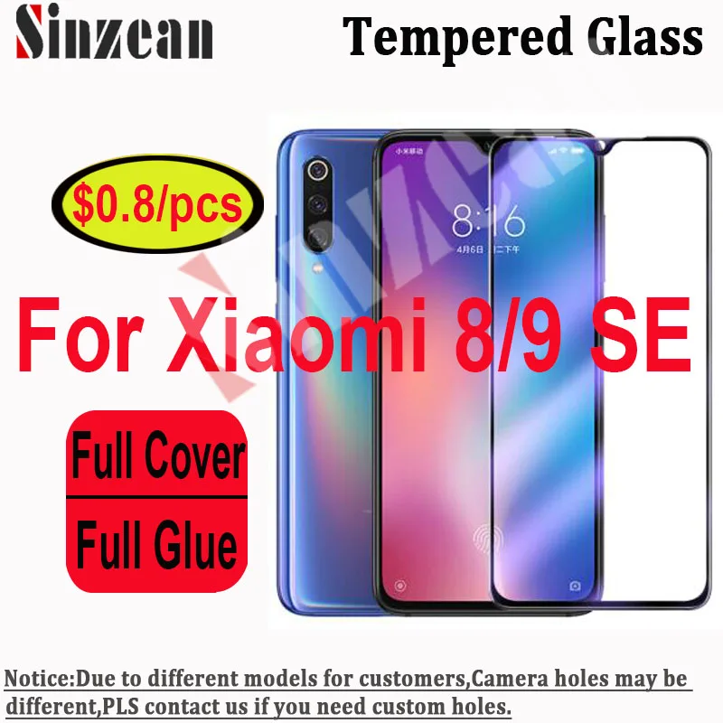 Sinzean 25 шт. для Xiaomi mi8 SE/lite/8 Pro/8 Youth 2.5D полное покрытие закаленное стекло 9SE Защитная