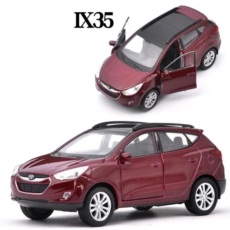 1:36 Масштаб hyundai Tucson IX35, игрушечный автомобиль из сплава, высокая модель ix35, игрушечный автомобиль с открытой дверью