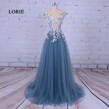 LORIE/вечерние женские платья трапециевидной формы с глубоким декольте, украшенные цветами; синее платье для выпускного вечера на выпускной; vestido de festa;