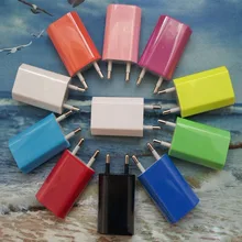 100 шт./лот высокого качества новые яркие 10 видов цветов USB ЕС стены дома Зарядное устройство AC адаптер ЕС Plug ЕС USB Зарядное устройство для iPhone 6
