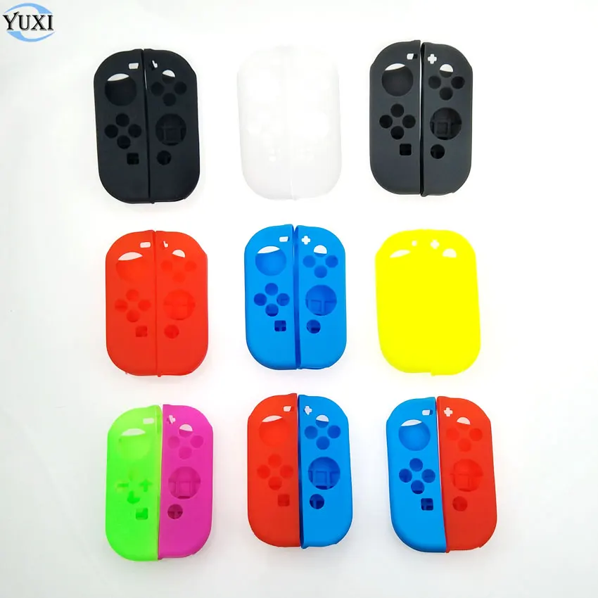 

YuXi 9 Colors Black Blue Red Soft Silicone Protective Skin Case Cover For Nintend Switch NS Joy-Con Joy Con Controller Shell