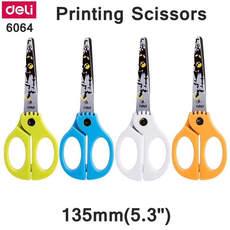 Deli 6025 Student Scissors 114mm(4.5') stainless scissors retail packing -  AliExpress