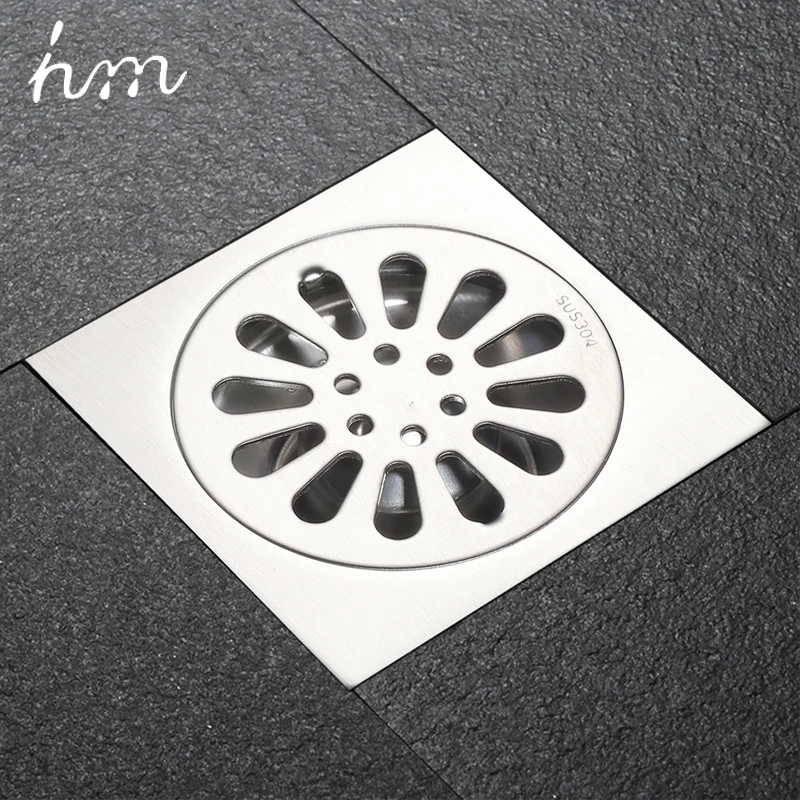

hm Floor Drain Linear Shower Floor Drains Bathroom Shower Drain Cover Stainless Steel SUS304 Kitchen Filter Strainer Drainer