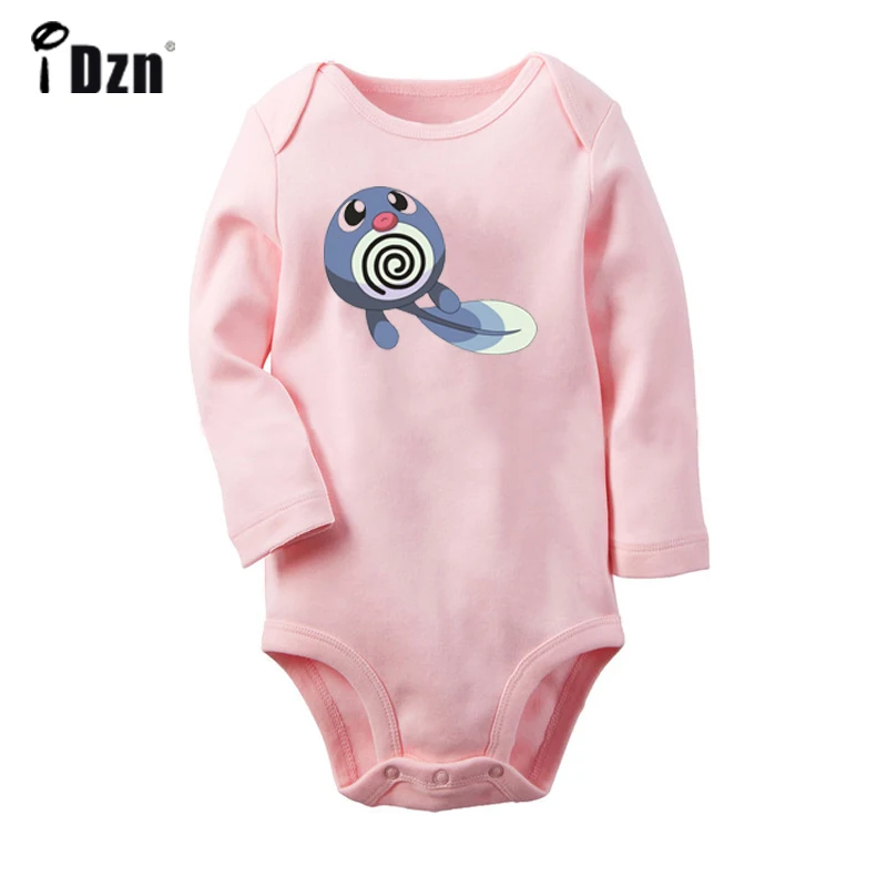 

Pokemon Poliwag Venomoth Dragonite weedle Design white Newborn Baby Bodysuit Toddler Long Sleeves Onsies Jumpsuit Cotton Clothes