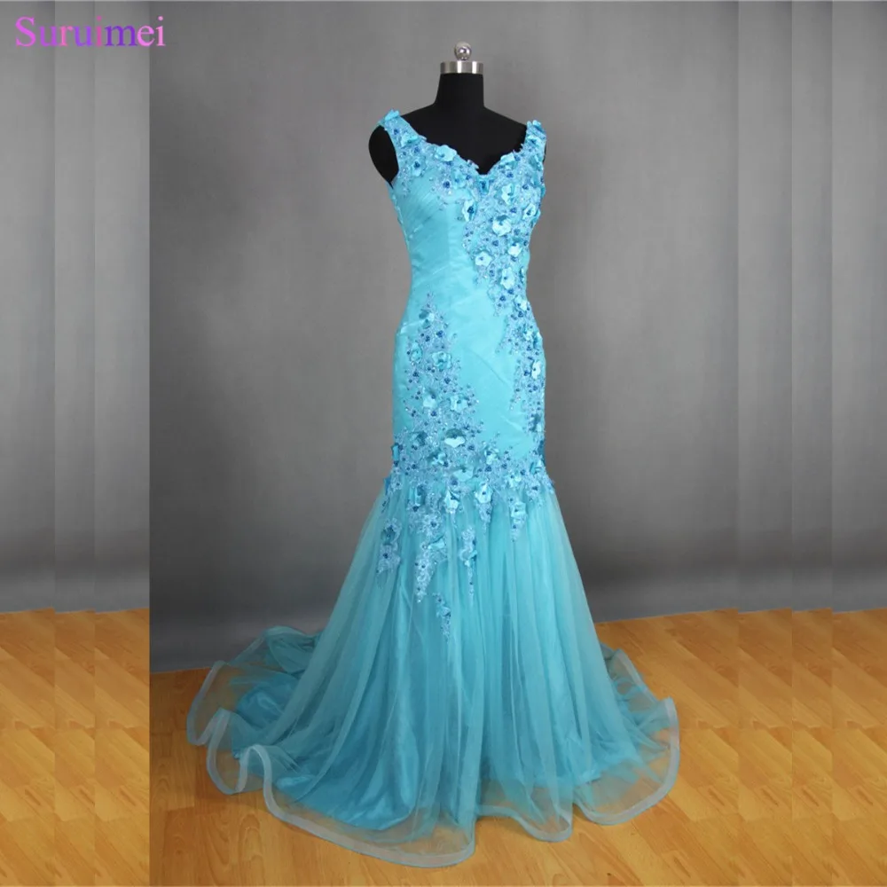 tiffany blue evening dress