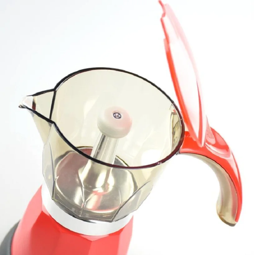 Free Shipping Electrical Espresso Coffee Moka Pot 6 Cups Red