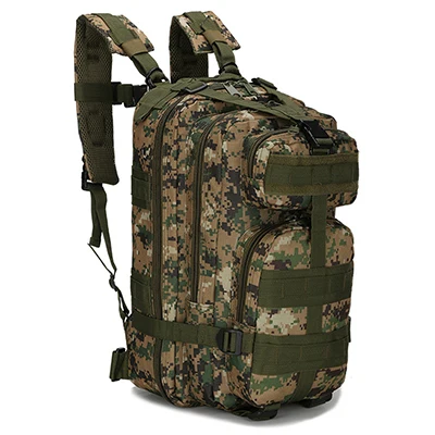 600D открытый военный рюкзак тактический мультипунгси сумка водонепроницаемый армейский рюкзак для кемпинга альпинизма пешего туризма охоты 28L сумка - Цвет: Jungle Digital