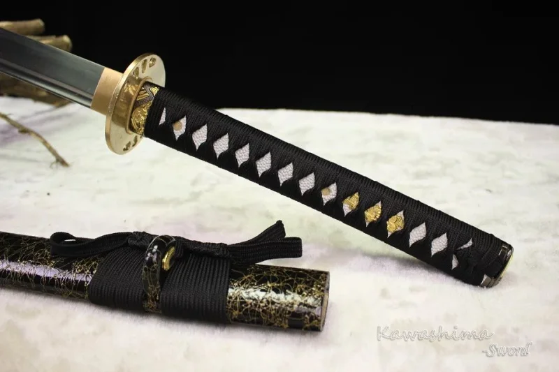 Forged High Carbon Steel Samurai Sword Handmade Katana Full Tang Sharp Blade With Groove Wooden Sheath-Discounted Sale