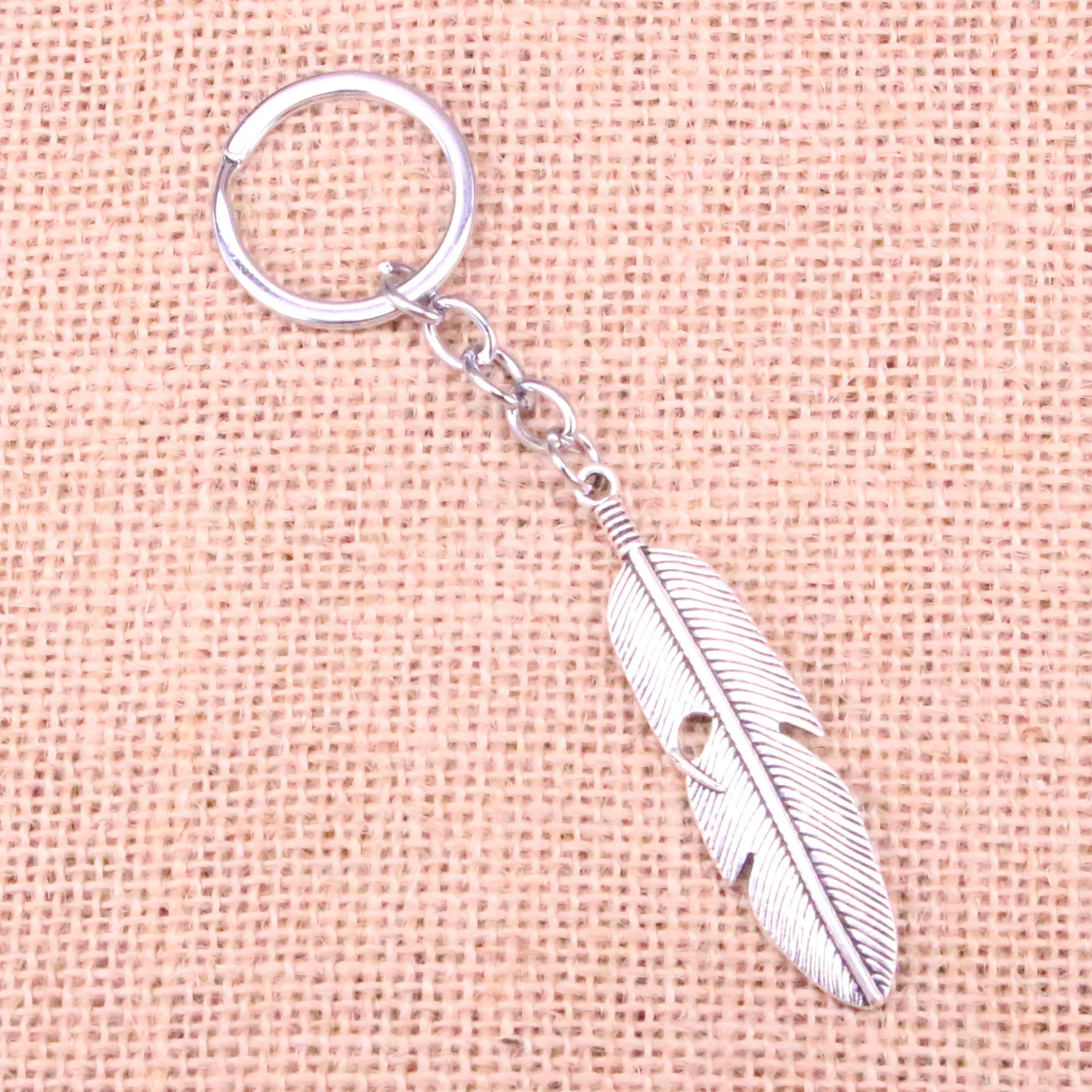 New Arrival feather Charm Pendant Keychain Key Ring Chain Accessories