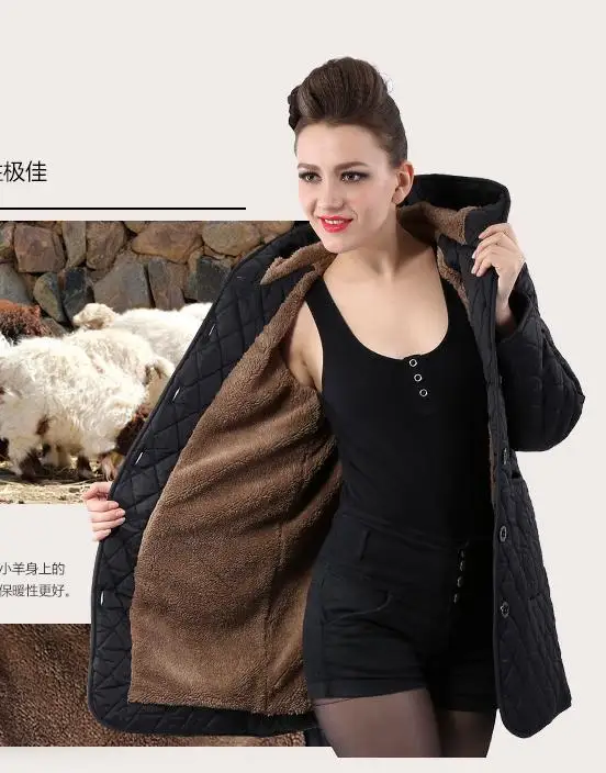 

Coats Jackets Winter Warm Coats new large size women long thick padded cotton jacket Outwear Korean Slim Women's Clothing 716090
