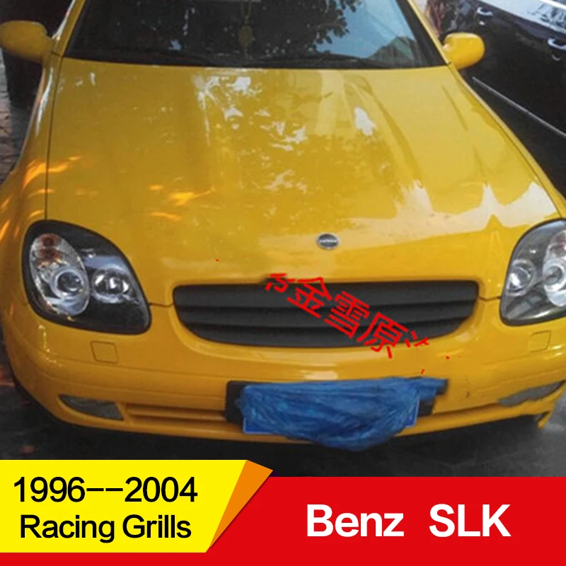 Используется для Mercedes-Benz SLK R170 гоночные грили 1996-2004 год углеродное волокно Refitt Передняя Центральная гоночная решетка крышка без логотипа автомобиля