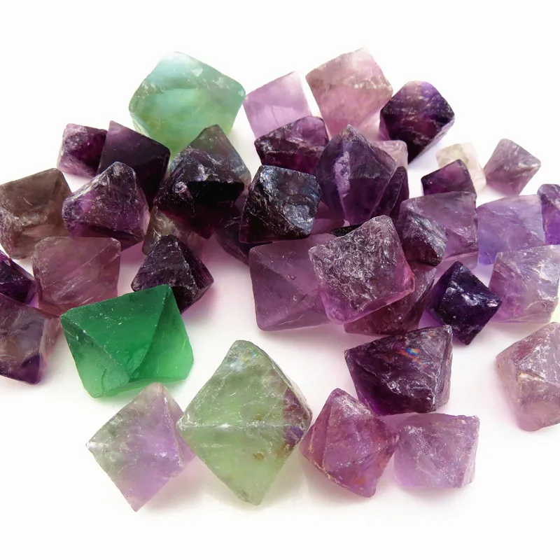 Natural purple green fluorite crystal stone chlorophane crystal