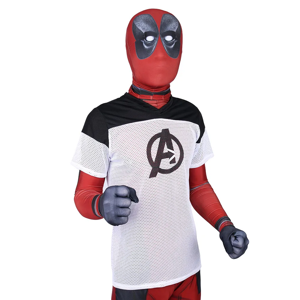 Avengers Endgame Quantum Realm T-Shirt Deadpool Superhero Print TShirt Advanced Tech Tee White Slim Mens Short Sleeve Deadpool