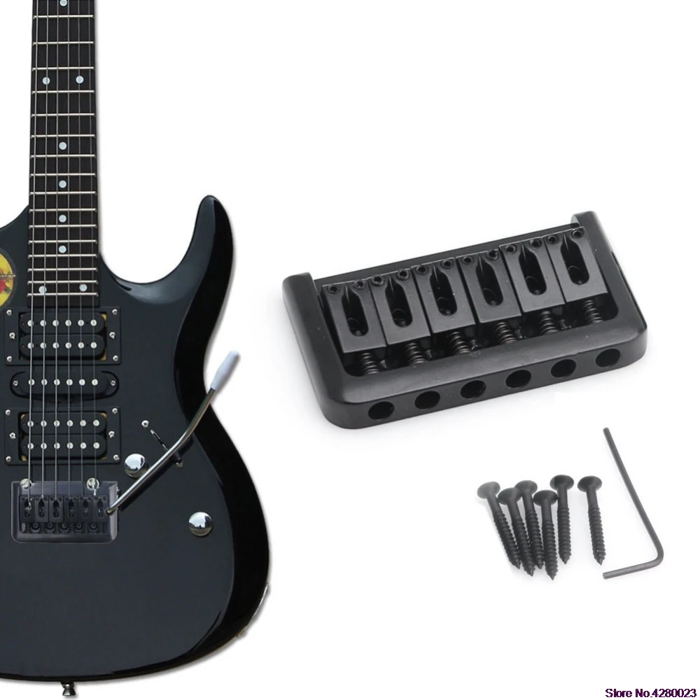 

2019 New 6 String Electric Guitar Bridge Hard Tail Top Load Fixed Hard Tail Parts Black