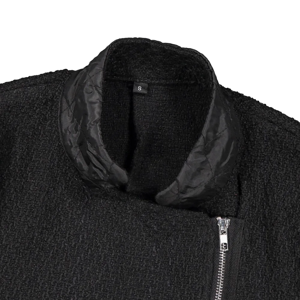 Модная женская Лоскутная Длинная шерстяная куртка из искусственной кожи с рукавами, пальто, ветровка, повседневные пальто, верхняя одежда в уличном стиле SD22Q321A