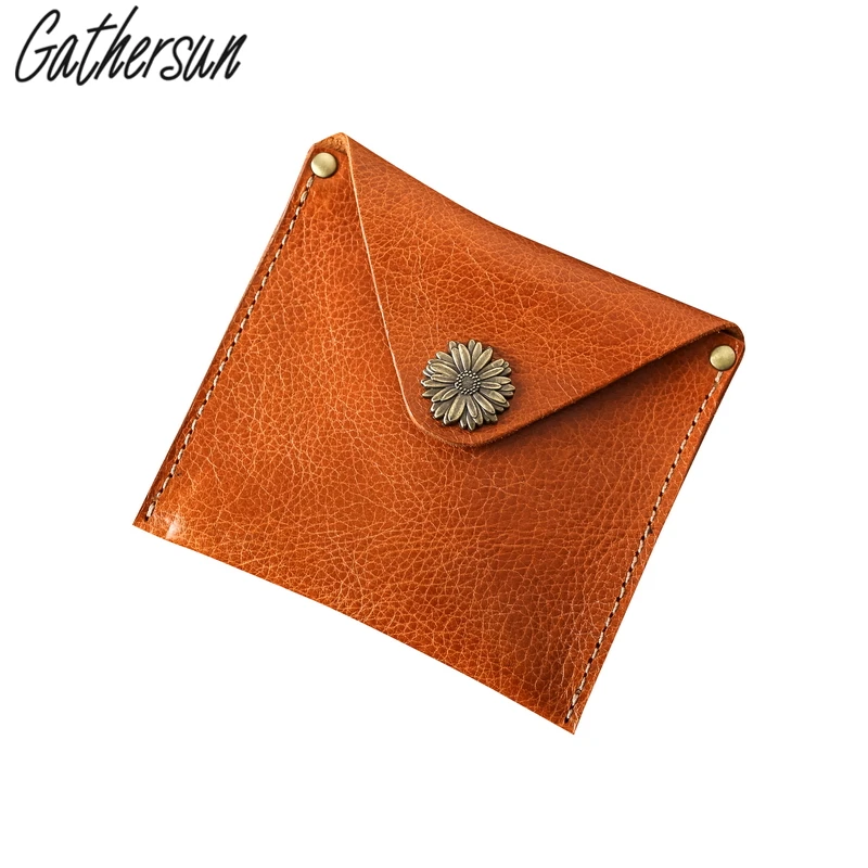 

2017 Gathersun Brand Time-limited Genuine Leather Women Coin Pouch Handmade Vintage Cowhide Mini Small Wallet For Girls