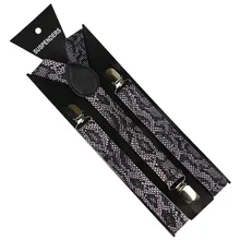 Winfox Винтажные белые мужские подтяжки со змеиным узором для мужчин и женщин 2,5 см широкие подтяжки с принтом зебры Эластичные подтяжки для брюк