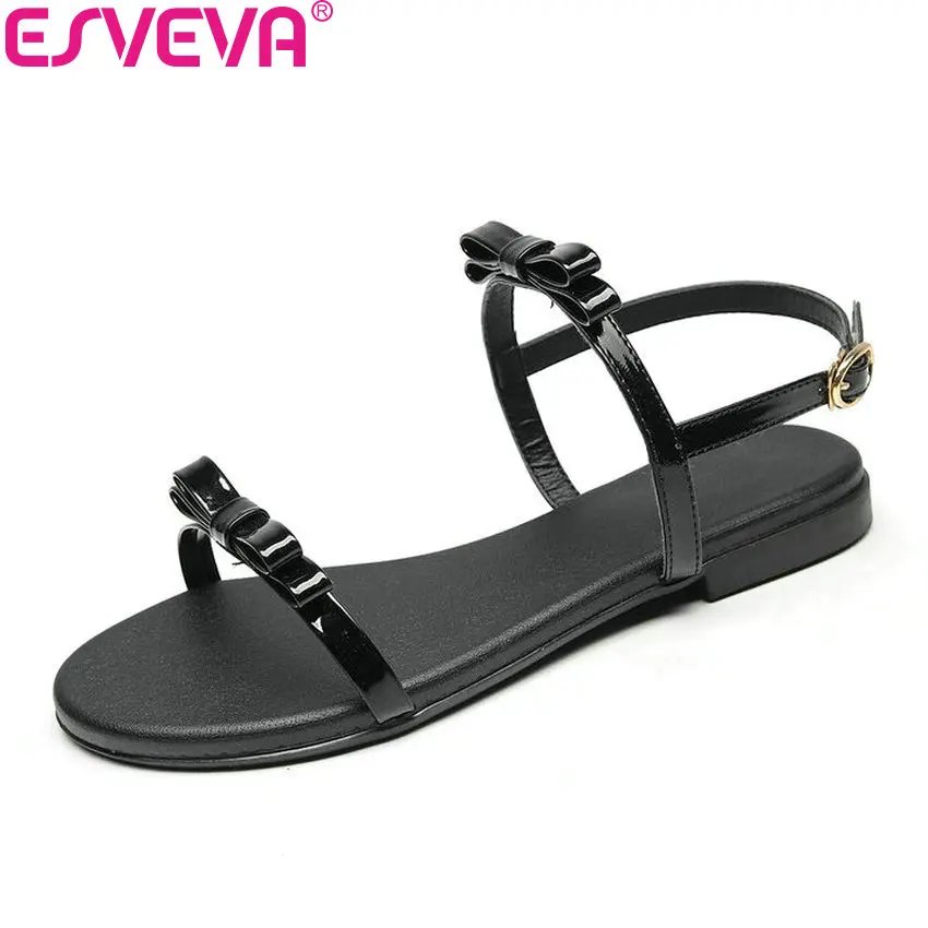 estiva Nero a Esveva 34 Sandali quadrato Fibbia nodo donna 2018 basso 43 spillo Tacco Taglia Scarpe a bianco farfalla rosso qiangse Donna Casual nqq7IH