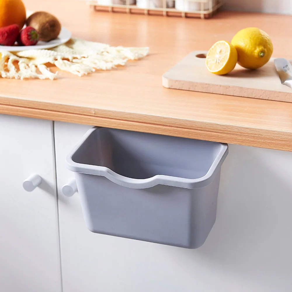 

Cupboard Door Back Trash container New Kitchen Cabinet Door Hanging Trash Garbage Bin Can Rubbish Container 21*13.5*12.5cm M3