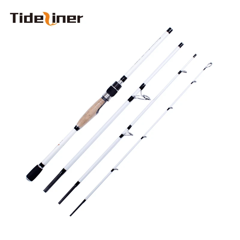 

Tideliner spinning casting fishing rod 2.1m 2.4m 2.7m 4 sectons m power carbon fiber lure fishing rod lure weight 10-25g