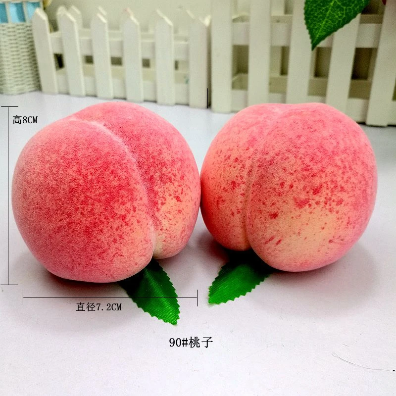 Simulation Lifelike Pvc Peach Fruit Food Vegetable Toy House