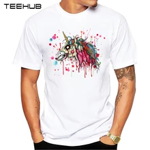 2019 TEEHUB moda męska Zombie nadruk z koniem T-Shirt nowe projekty koszulek Cool Tee tanie tanio TOPHUB SHORT CN (pochodzenie) Z okrągłym kołnierzykiem tops Z KRÓTKIM RĘKAWEM regular Z dzianiny POLIESTER spandex