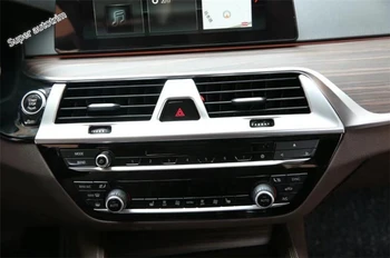 

Lapetus Pearl Chrome Middle Air AC Outlet Vent Cover Kit Accessories Interior For BMW 5 Series Sedan G30 530I 2017 - 2020 ABS