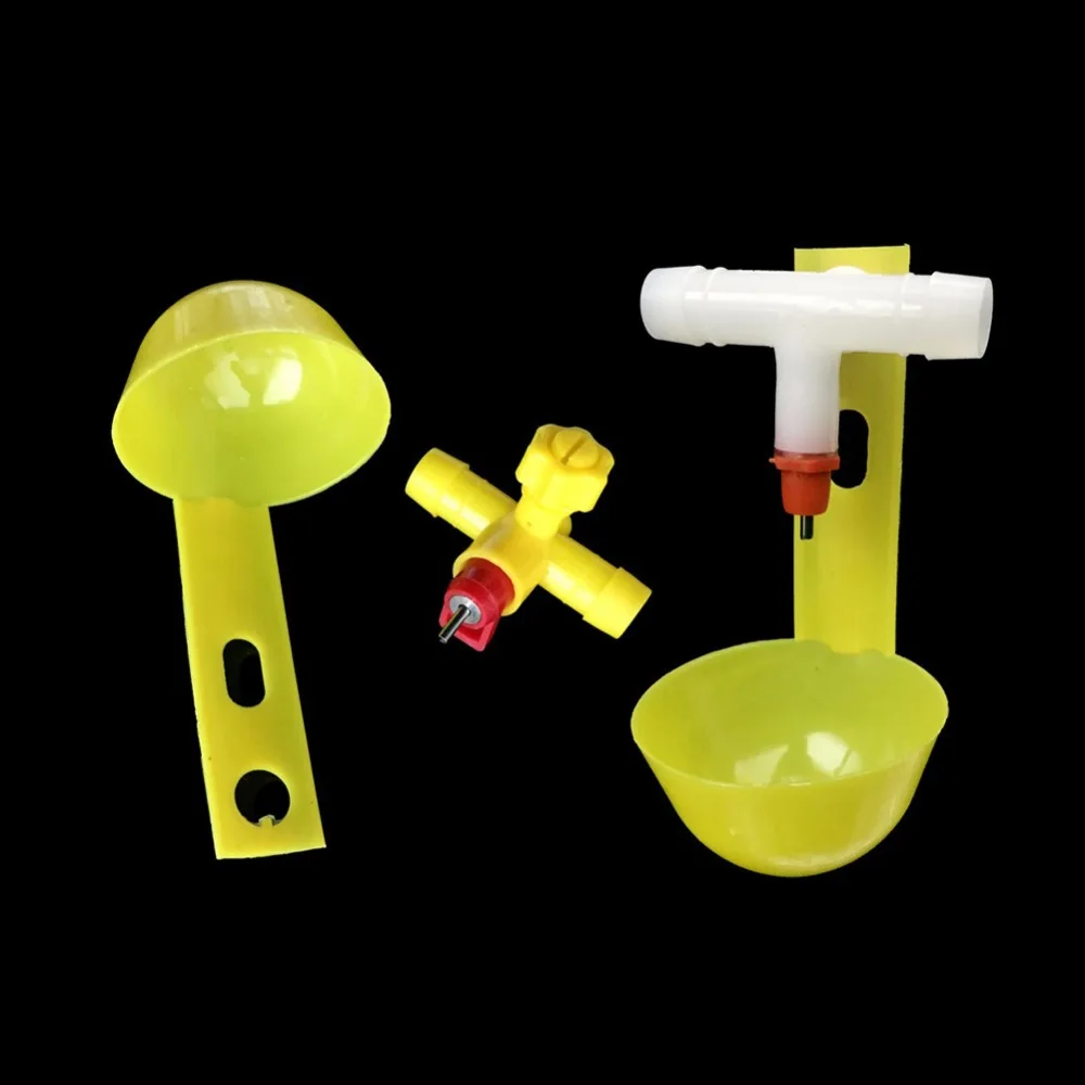 Hanging Chicken drinkers Round Cup Pigeon Automatic Water bowl Quail waterer Farm equipment Chicken coop waterer 20 Sets