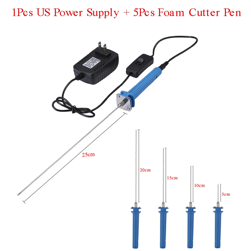 Foam Cutter 15W 110V-240V Electric Foam Polystyrene Cutting Machine Portable DIY Styrofoam Cutter Tools - Цвет: US Plug and 5pcs Pen