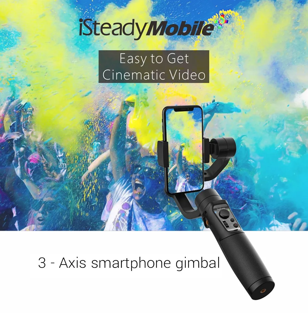 Hohem iSteady Mobile Plus Mobile Stabilizer Three Axis Smartphone Gimbal for 58mm-89mm width Mobile Phone