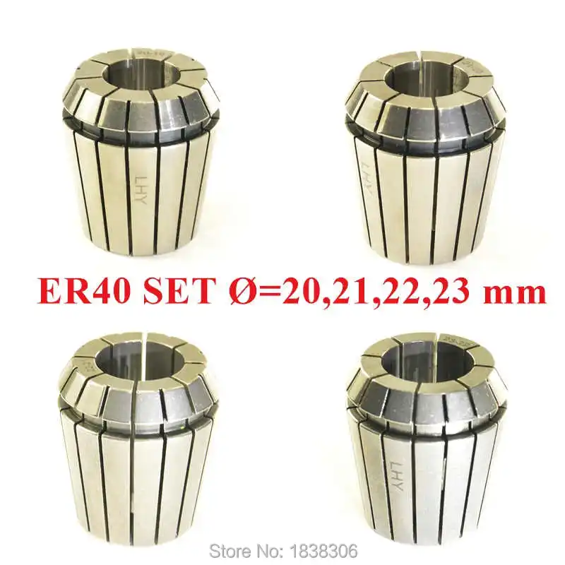 ER collet 4PCS ER40 20mm 23mm runout 0.015mm collet set for CNC milling