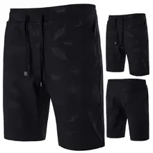 Летние Для мужчин тонкий Повседневное Короткие Печать Черный насыщенный Цвет шорты брюки красивые модные Панталоны Pour Hommes# AA